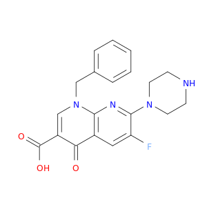 1-BENZYL-6-FLUORO-4-OXO-7-PIPERAZIN-1-YL-1,4-DIHYDRO-[1,8]NAPHTHYRIDINE-3-CARBOXYLIC ACID