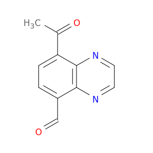 5-Quinoxalinecarboxaldehyde, 8-acetyl-