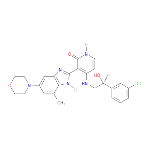 (S)-4-((2-(3-氯苯基)-2-羟乙基)氨基)-3-(4-甲基-6-吗啉-1H-苯并[d]咪唑-2-基)吡啶-2(1H)-酮