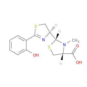 4-Thiazolidinecarboxylicacid, 2-[(4S)-4,5-dihydro-2-(2-hydroxyphenyl)-4-thiazolyl]-3-methyl-, (2R,4R)-