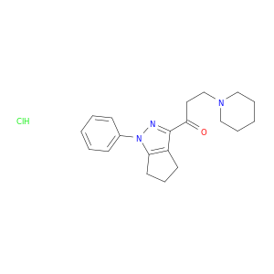 1-(1-phenyl-1,4,5,6-tetrahydrocyclopenta[c]pyrazol-3-yl)-3-(piperidin-1-yl)propan-1-one hydrochloride(1:1)