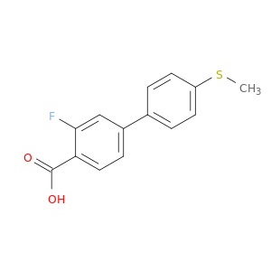 2-Fluoro-4-(4-methylthiophenyl)benzoic acid