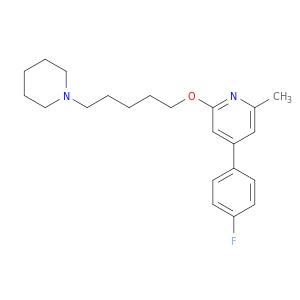 Pyridine, 4-(4-fluorophenyl)-2-methyl-6-[[5-(1-piperidinyl)pentyl]oxy]-