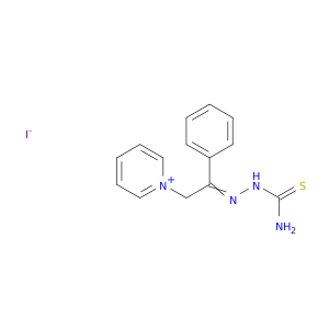 Pyridinium, 1-[2-[(aminothioxomethyl)hydrazono]-2-phenylethyl]-, iodide