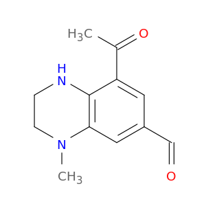 6-Quinoxalinecarboxaldehyde, 8-acetyl-1,2,3,4-tetrahydro-4-methyl-