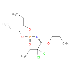 Butanimidic acid, 2,2-dichloro-N-(dipropoxyphosphinyl)-, propyl ester