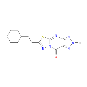 [1,3,4]Thiadiazolo[3,2-a]-1,2,3-triazolo[4,5-d]pyrimidin-9(3H)-one,6-(2-cyclohexylethyl)-