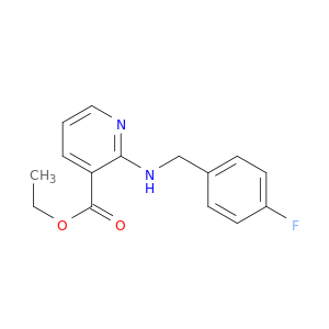 3-Pyridinecarboxylic acid, 2-[[(4-fluorophenyl)methyl]amino]-, ethyl ester