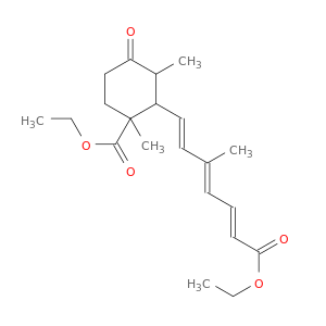 Cyclohexanecarboxylicacid, 2-(7-ethoxy-3-methyl-7-oxo-1,3,5-heptatrien-1-yl)-1,3-dimethyl-4-oxo-,ethyl ester