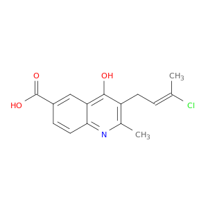 3-[(2Z)-3-CHLOROBUT-2-EN-1-YL]-4-HYDROXY-2-METHYLQUINOLINE-6-CARBOXYLIC ACID