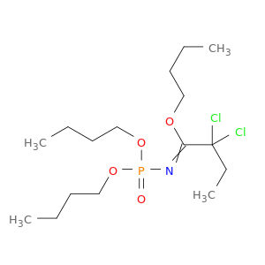 Butanimidic acid, 2,2-dichloro-N-(dibutoxyphosphinyl)-, butyl ester