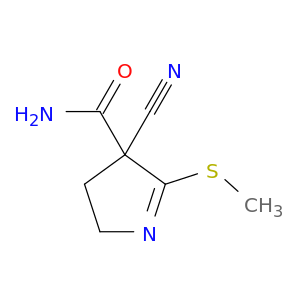 2H-Pyrrole-4-carboxamide, 4-cyano-3,4-dihydro-5-(methylthio)-
