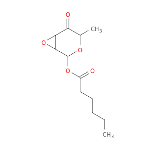 Hexanoic acid, 4-methyl-5-oxo-3,7-dioxabicyclo[4.1.0]hept-2-yl ester
