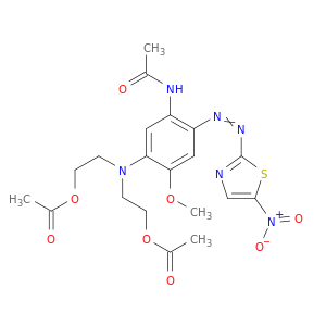 N-[5-[双[2-(乙酰氧基)乙基]氨基]-4-甲氧基-2-[2-(5-硝基-2-噻唑基)二苯基]乙酰胺