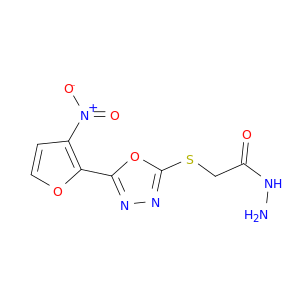 Acetic acid,2-[[5-(5-nitro-2-furanyl)-1,3,4-oxadiazol-2-yl]thio]-, hydrazide