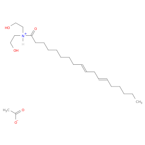 9,12-十八二碳酰胺,N,N-BIS(2-羟乙基)-,乙酸盐(1：1)