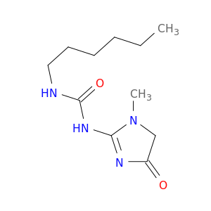 Urea, N-(4,5-dihydro-1-methyl-4-oxo-1H-imidazol-2-yl)-N'-hexyl-