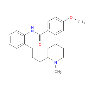 Benzamide, 4-methoxy-N-[2-[3-(1-methyl-2-piperidinyl)propyl]phenyl]-