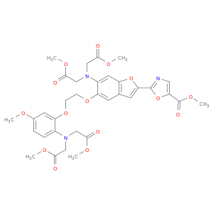 5-Oxazolecarboxylicacid,2-[6-[bis(2-methoxy-2-oxoethyl)amino]-5-[2-[2-[bis(2-methoxy-2-oxoethyl)amino]-5-methylphenoxy]ethoxy]-2-benzofuranyl]-,methyl ester