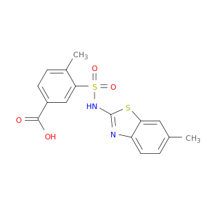 Benzoic acid, 4-methyl-3-[[(6-methyl-2-benzothiazolyl)amino]sulfonyl]-