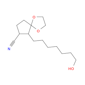 1,4-Dioxaspiro[4.4]nonane-7-carbonitrile, 6-(7-hydroxyheptyl)-