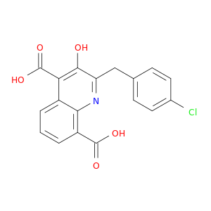 4,8-Quinolinedicarboxylic acid, 2-[(4-chlorophenyl)methyl]-3-hydroxy-