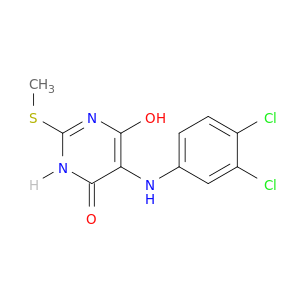 5-[(3,4-dichlorophenyl)amino]-6-hydroxy-2-(methylsulfanyl)pyrimidin-4(3h)-one