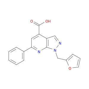 1-(furan-2-ylmethyl)-6-phenyl-1H-pyrazolo[3,4-b]pyridine-4-carboxylic acid