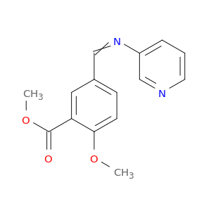 Benzoic acid, 2-methoxy-5-[(3-pyridinylimino)methyl]-, methyl ester