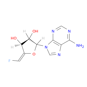Adenosine, 4',5'-didehydro-5'-deoxy-5'-fluoro-, (4'E)-