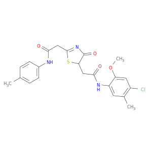 N-(4-CHLORO-2-METHOXY-5-METHYL-PHENYL)-2-[2-[(4-METHYLPHENYL)CARBAMOYLMETHYL]-4-OXO-1,3-THIAZOL-5-YL]ACETAMIDE