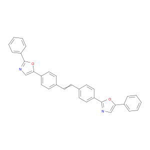 Oxazole, 2-phenyl-5-[4-[2-[4-(5-phenyl-2-oxazolyl)phenyl]ethenyl]phenyl]-