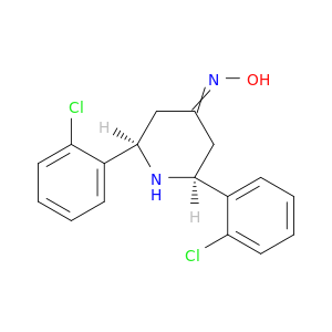 4-Piperidinone, 2,6-bis(2-chlorophenyl)-, oxime, cis-