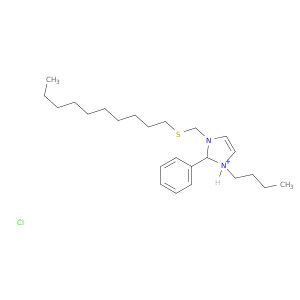 1H-Imidazolium, 1-butyl-3-[(decylthio)methyl]-2-phenyl-, chloride