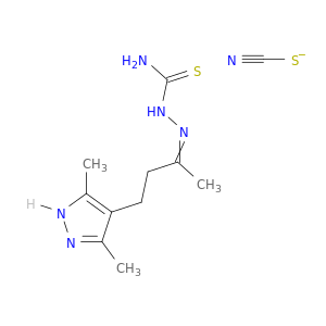 1-(3,5-DIMETHYL-1H-4-PYRAZOLYL)-3-BUTANONE THIOSEMICARBAZONE THIOCYANATE