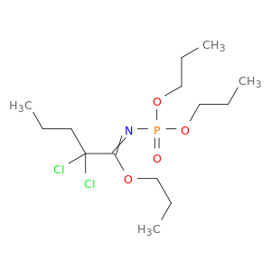 Pentanimidic acid, 2,2-dichloro-N-(dipropoxyphosphinyl)-, propyl ester