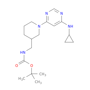 tert-Butyl ((1-(6-(cyclopropylamino)pyrimidin-4-yl)piperidin-3-yl)methyl)carbamate