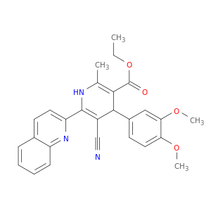 3-Pyridinecarboxylicacid, 5-cyano-4-(3,4-dimethoxyphenyl)-1,4-dihydro-2-methyl-6-(2-quinolinyl)-,ethyl ester