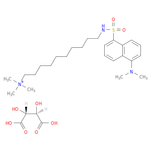 (2r,3r)-2,3-dihydroxybutanedioic acid; 10-[(5-dimethylamino-1-naphthyl)sulfonylamino]decyl-trimethyl-ammonium