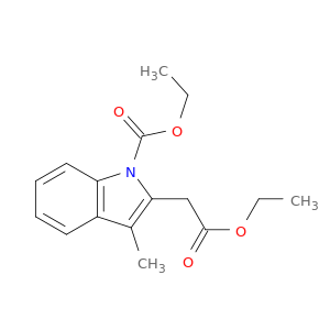 1H-Indole-2-acetic acid, 1-(ethoxycarbonyl)-3-methyl-, ethyl ester
