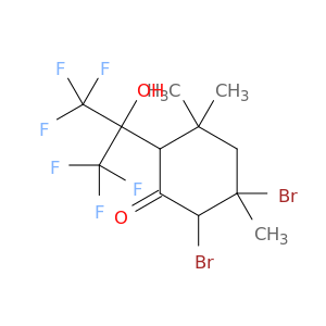 Cyclohexanone,2,3-dibromo-3,5,5-trimethyl-6-[2,2,2-trifluoro-1-hydroxy-1-(trifluoromethyl)ethyl]-