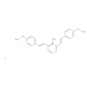 Pyridinium, 2,6-bis[(1E)-2-(4-methoxyphenyl)ethenyl]-1-methyl-, iodide