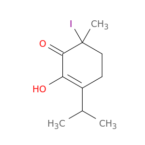 2-Cyclohexen-1-one, 2-hydroxy-6-iodo-6-methyl-3-(1-methylethyl)-