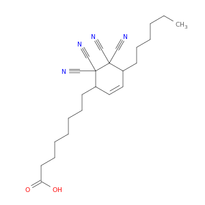 8-(5,5,6,6-tetracyano-4-hexylcyclohex-2-en-1-yl)octanoic acid