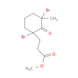 Cyclohexanepropanoic acid, 1,3-dibromo-3-methyl-2-oxo-, methyl ester