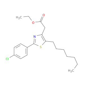4-Thiazoleacetic acid, 2-(4-chlorophenyl)-5-heptyl-, ethyl ester