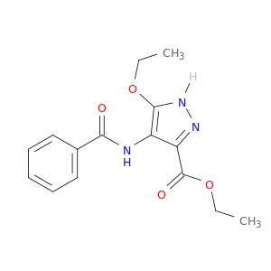1H-Pyrazole-3-carboxylic acid, 4-(benzoylamino)-5-ethoxy-, ethyl ester