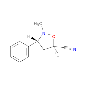 5-Isoxazolidinecarbonitrile, 2-methyl-3-phenyl-, trans-