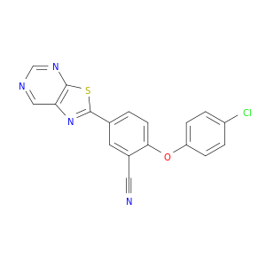 Benzonitrile, 2-(4-chlorophenoxy)-5-thiazolo[5,4-d]pyrimidin-2-yl-