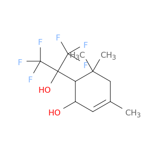 3,5,5-trimethyl-6-(2,2,2-trifluoro-1-hydroxy-1-(trifluoromethyl)ethyl)-2-cyclohexen-1-ol